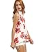 Floerns Women's Sleeveless Halter Neck Floral Tops Blouse Shirt Red S