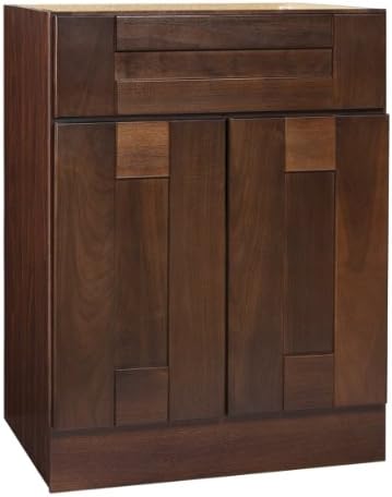Coastal Collection GEDD-2421 Georgetown Series Black Walnut with Chestnut Finish Vanity Base, 24-Inch-by-21-Inch