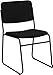 Flash Furniture HERCULES Series 500 lb. Capacity High Density Black Fabric Stacking Chair with Sled Base