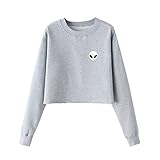 Fedi Apparel Girl Teens Long Sleeve Hoodie Pullover Blouse Pattern Letter Sweatshirt