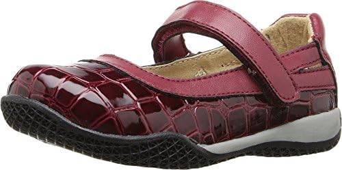 W6YZ Baby Girl's Connie (Toddler/Little Kid) Burgundy Croc Patent Flat