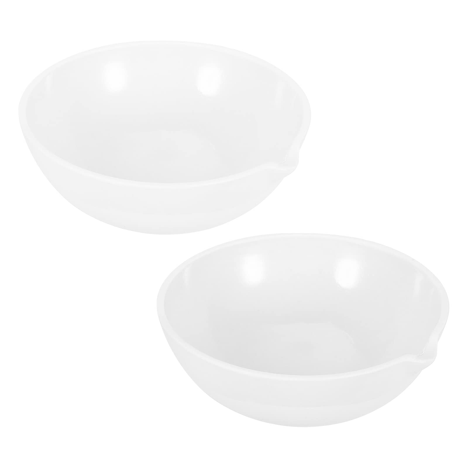 PATIKIL 200ml Porcelain Crucible Dish, 2 Pack Ceramic Evaporation Bowl Cup Pot for Melting Casting Refining