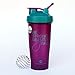 Motivational Quotes on Blender Bottle Brand Shaker Bottles, 20oz and 28oz, Fitness Gift (Be Strong - 28oz - Plum/Teal)
