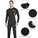 UNIQUEBELLA Men's Thermal Underwear Sets Top & Long Johns Fleece Sweat Quick Drying Thermo Base Layer Black