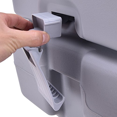 choice 5 Gallon 20L Portable Toilet Flush Travel Camping Outdoor/Indoor Potty Commode Products (Gray)