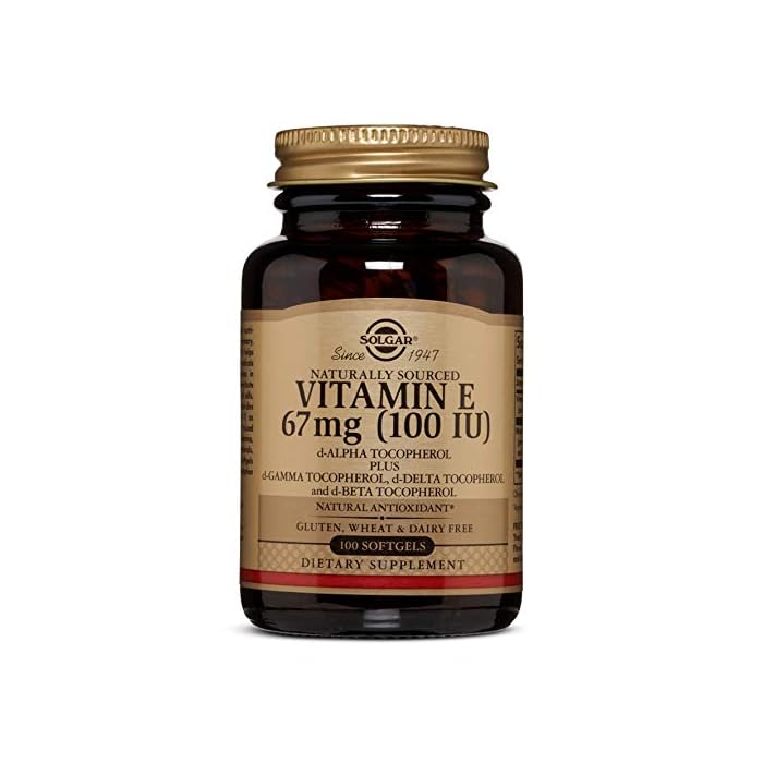 Solgar Vitamin E 67 mg (100 IU), 100 Mixed Softgels - Pack of 2 - Natural Antioxidant, Skin & Immune System Support…