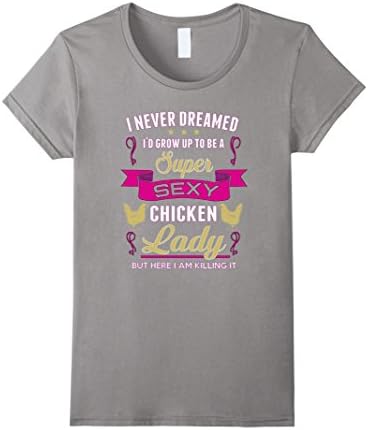 Women's Super sexy chicken Lady T-Shirt XL Slate