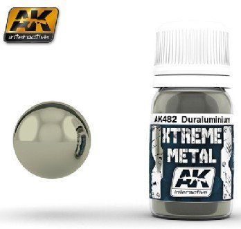 AK Interactive Xtreme Metal Duraluminum Metallic Paint 30ml Bottle Model Kit Paint Car Plane