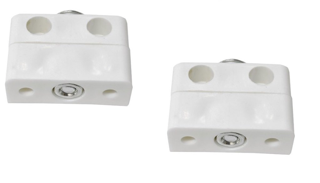 Merriway BH04799 (12 Pcs) White Knockdown Furniture Connector Jointing Block KD Fittings - Pack of 12 Pieces