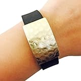 FUNKtional Wearables Roxanna Hammered Metal Charm for  Fitbit Charge/Charge HR, Gold