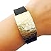 FUNKtional Wearables Roxanna Hammered Metal Charm for  Fitbit Charge/Charge HR, Gold