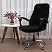 Unimore Computer Chair Cover Stretchable Office Chair Cover with Zippers and Tie Ropes for Rotating Boss Chair Medium Size, Chair not Included (Black)