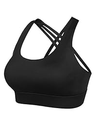 Nine Bull Sujetador deportivo acolchado extraíble para dama, soporte de alto impacto para fitness, espalda cruzada, entrenamiento, yoga, sujetador