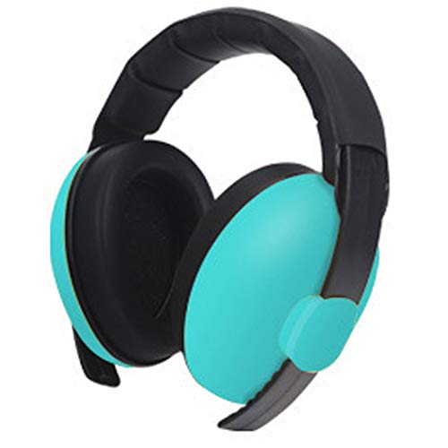 jiumoji Babys Kids Hearing Protction Muffs Noise Reduction Soundproof Earmuffs Children's Foldable Adjustable Headphone (-Mint Green, 16CM/6.2")