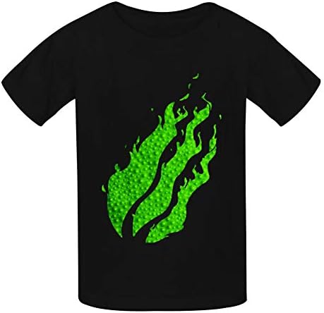 TIFOUTY Youth Slime Preston Fire Nation Playz Gamer Flame 3D Print Crew Neck Short Sleeve T-Shirts Casual Soft Tee