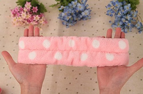 Oisee 2 PCS Headband Makeup Headbands Mask Hairband Wash Face Towel Hair Band for Hair Accessories(Pink Polka Dots)