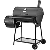 RoyalGourmet Charcoal Grill with Offset Smoker, 30" L