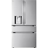LG 29 cu. ft. SMART Standard Depth MAX French Door Refrigerator with Full Convert Drawer in PrintProof Stainless Steel LF29H8330S