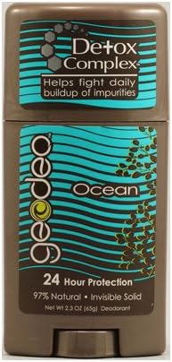 2 Packs of Geo-deo Natural Deodorant Stick With Detox Complex Ocean - 2.3 Oz