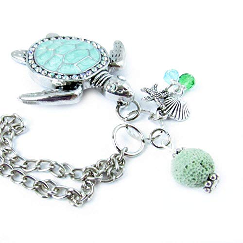 Essential Oil Diffuser for Car Rear View Mirror Charm, Car Accessories Diffuser Car Charm Sea Turtle Car Charm Beach Car Diffuser - Thumbnail 3