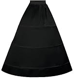 RULTA Women's Crinoline Petticoat A-line 3-Hoop underskirt suitable for wedding ball dresses bridal Tutu Tulle Slips Skirt