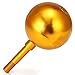 Flagpole Ball Top Ornament Aluminum Anodized Finish, 3-Inch (Gold)