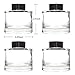 Frandy House Reed Diffuser Bottles in Fashion Style Big Mouth Neck with Silver Caps Set of 4-2.9