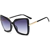 Wnddle Square Sunglasses, Over Glasses Sunglasses for Women, Polarized UV Protection Trendy Designer Sun Glasses Men Women