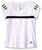 Girl's adidas Youth Tennis Girls Club Tee, White, X-Small