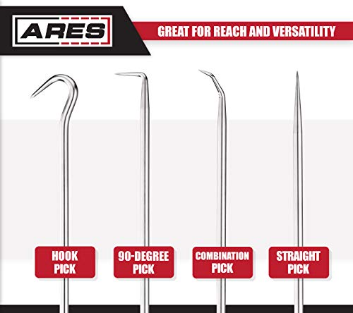 image for ARES 70246 | 4-Piece Hook and Pick Set | Includes a Large Straight Pic