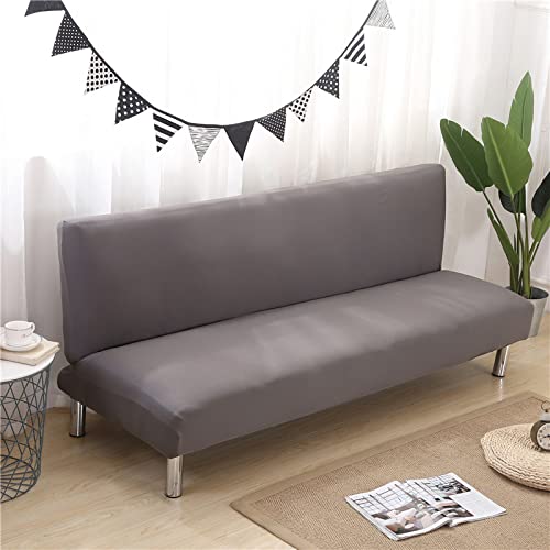 jianyana Sofa Bed Cover, Stretch Futon Slipcover Protector Non-Slip Elastic Polyester Folding Armless Couch Shield, Fits for 2-3 Seater Folding Sofa Bed