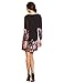 Floerns Women's Floral Print Chiffon Sleeve Round Neck Casual A-line Shift Dresses, Black, XL