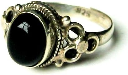 Shanya Sterling Silver Ethnic Ring Black Onyx