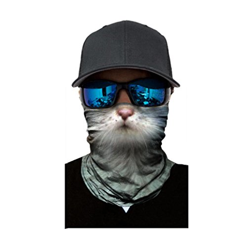 Boofab Stretchable Face Shield Mask Guards Balaclava Headwear for Camping, Running, Cycling, Biking, Motorcycling, Fishing, Hunting, Yard working And Sun UV Protection, Great for Men & Women (B)