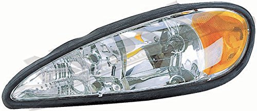 APDTY 112504 Headlight Headlamp Front Left Driver For 1999-2005 Pontiac Grand Am (Replaces 22672207, 16526011, GM2502196)