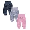 TupTam Baby Meisjes Broeken Lange Fluweel Sweatbroek Pakje van 3