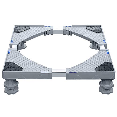 YOMYM Universal Mobile Base with 4 Strong Feet Multi-Functional Adjustable Base for Adjustable Dryer, Washing Machine and Refrigerator (Large)