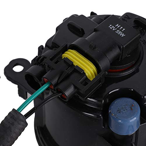 image for KanSmart 1 Pair 55W Fog Lights Assembly Fog Lamp Clear Lens Bumper Lam