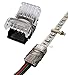 Alightings RGB LED Connector for 4Pin 5050 Non-Waterproof LED Strip Lights- Strip to Wire Quick Connection, 20 - 18 AWG Wire No Stripping
