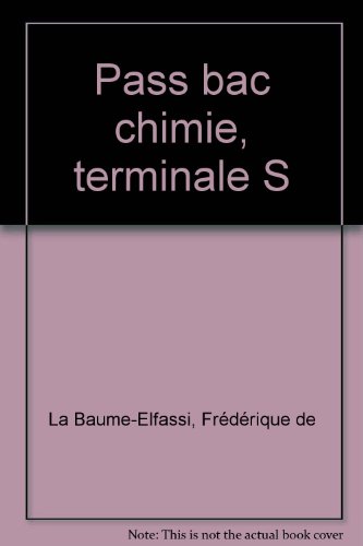 Chimie, terminales S