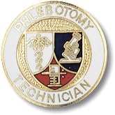 EMI Phlebotomy Technican Emblem Pin - Round