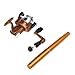 Docooler174; Mini Aluminum Pocket Pen Fishing Rod Pole + Reel (Golden)