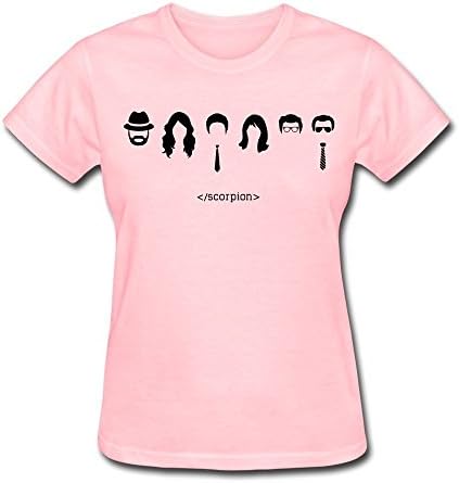 SHJQ Women's Tee New TV Series Team Scorpion Genius Group Pink Size XL