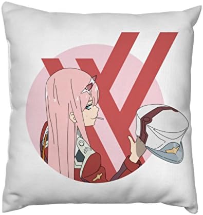 AnFuK Zero Two from Darling in the Franxx Throw Pillowcase Square Pillow Cover 18x18 Inch