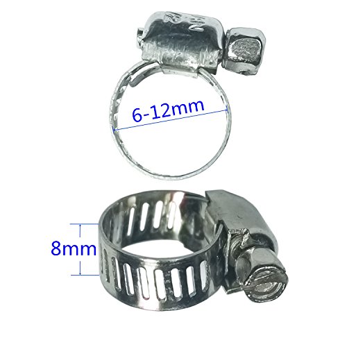 Water Pipe Clamps Stainless Steel Worm Gear Hose Clamps Assortment Kit 30 Piece