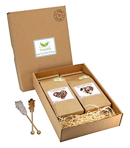 TEALAVIE - Kuschel & Smile | 2er Set Früchtetee | loser hochwertiger Früchte Tee in nachhaltigem Design für Teeliebhaber…