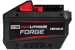 For Milwaukee 48-11-1813 M18 18V Lithium-Ion REDLITHIUM FORGE HD 12.0 Ah Battery Pack