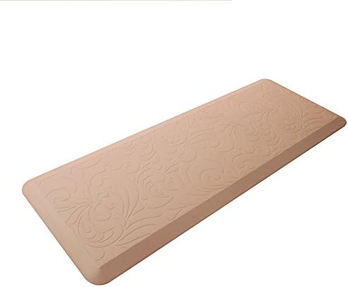 GRAND ERA Anti-Fatigue Comfort Mat Kitchen Rugs, Ergonomically Engineered, Perfect for kitchen, workstations and Standup Desks, 18 x 47 inches, Beige