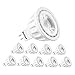 10Pack MR16 LED Light Bulbs, AC/DC12 Volt LED Spotlight Bulb, Gu5.3 Bi-Pin Base, 5 Watt(50 Watt Equivalent), Non Dimmable, 3000 Kelvin Warm White, 40 Degree Narrow Beam Angle by Boxlood