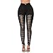 Ninimour Womens Lace Up Front Hollow Out Stretch Leggings